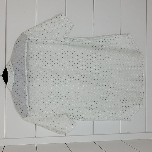 BILLABONG large white with blue button-down short sleeve shirt - Picture 2 of 3